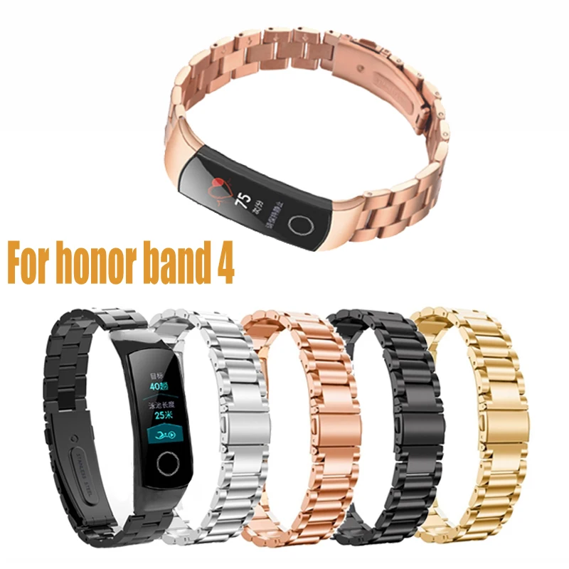 Ремешок из нержавеющей стали для Honor Band 4 браслет с защитой от потери умный