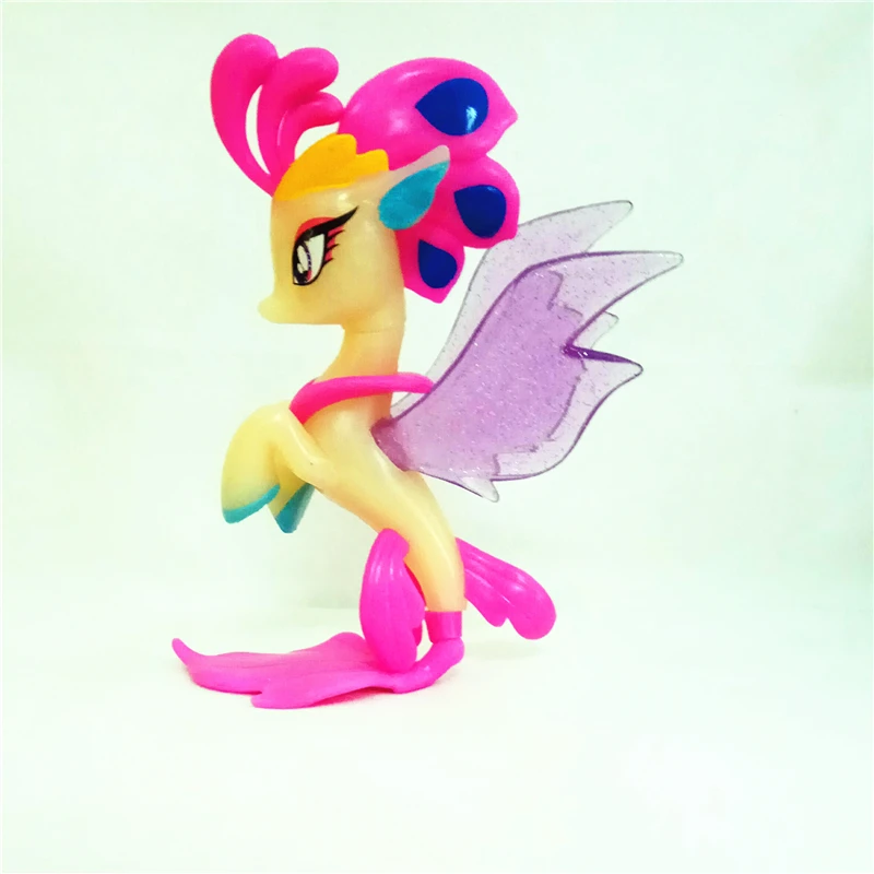 

2018 9cm Hot Sale New Little Horse Toys Princess Skystar Queen Novo Celestia Fish Action Figure My Doll Toy