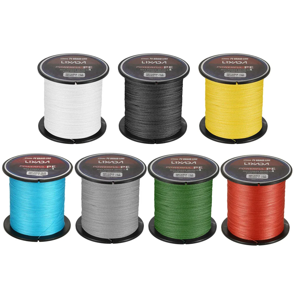 

Lixada 300M / 330Yds 4 Strands PE Braided Fishing Line Super Strong Fishing Line Carp Fishing Line Wires Rope Cord 6-60lb Pesca