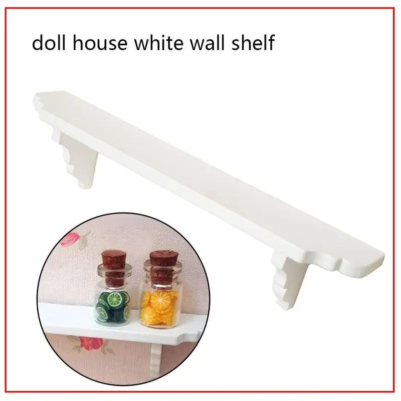 Dolls House Accessory Walnut Shelf Miniature Wooden Wall Shelves