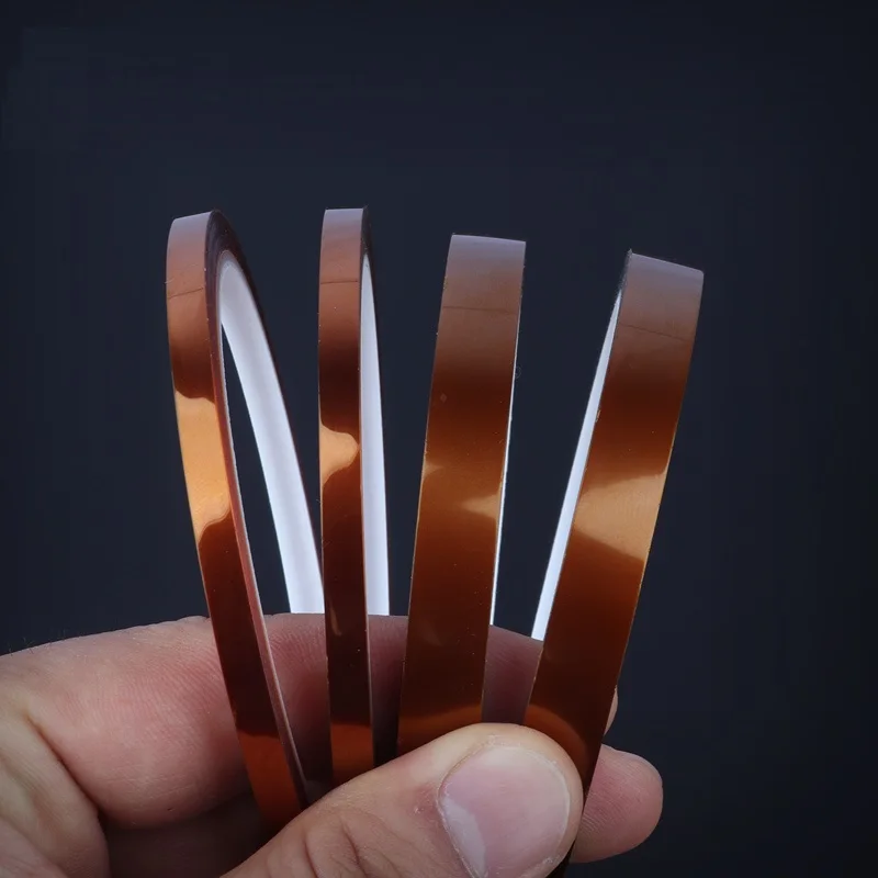 5pcs 5mm+10mm High Temperature Polyimide Adhesive Kapton Tape Heat Resistant Insulating SMT BGA PCB Finger Masking | Обустройство