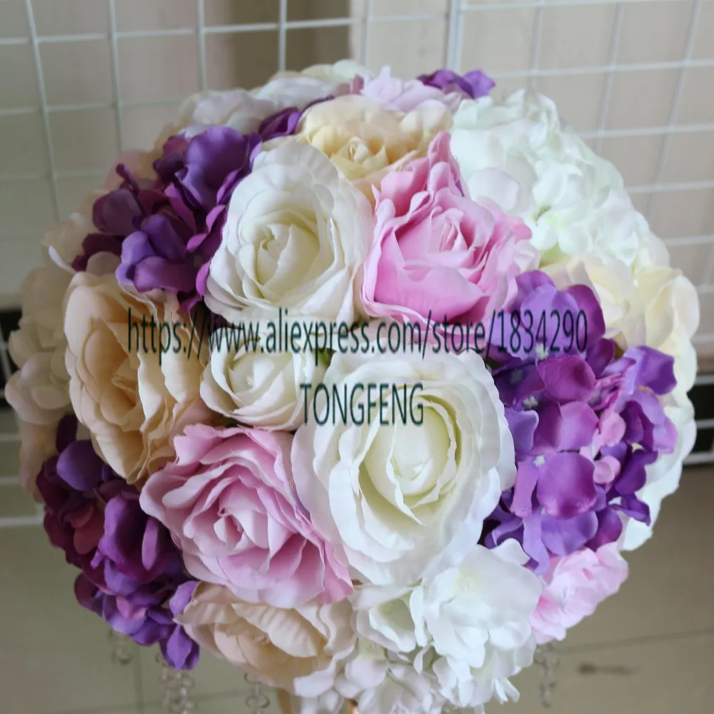 30cm Mixcolor 10pcs/lot Wedding Road Lead Artificial Peony Flowers
