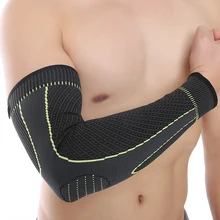 Стиль простые эластичные спортивные безопасные серии зеленые полосы налокотники гетры для рук ST2577