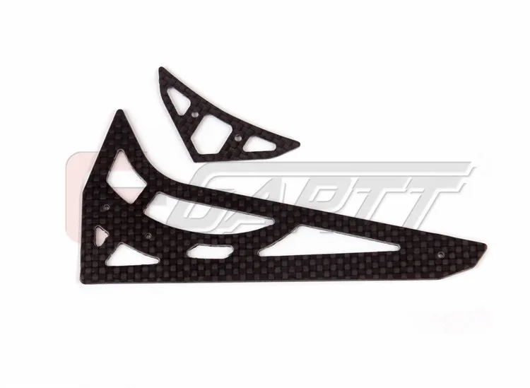 Gartt 450L carbon horizontal vertical tail fin For Align Trex 450L RC Helicopter