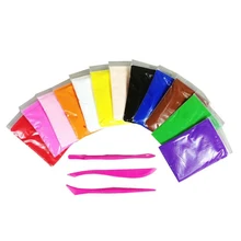 Полимерный инструмент для работы с глиной, волшебная пластилина, сухой воздух, слизистый пластилин, слизь, пена, глина, 12 цветов, детские игрушки