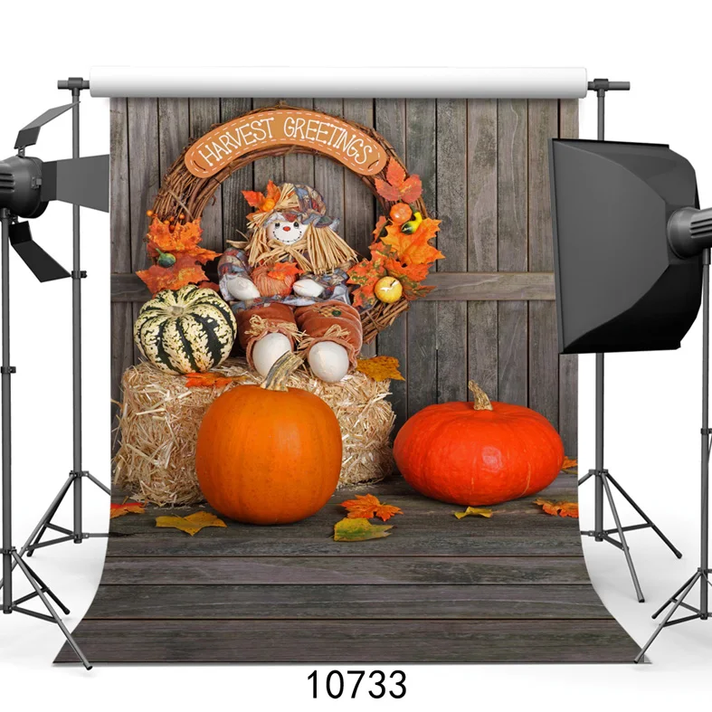 

Barn Pumpkin Halloween Backdrops Vinyl Backdrops for Photography Fond studio Photo Shooting Background Halloween Party