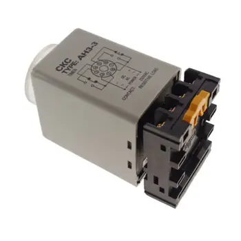 

12VAC/DC 3A Max 60m Power On Delay AH3-3 Time Relay With Socket Base PF083A
