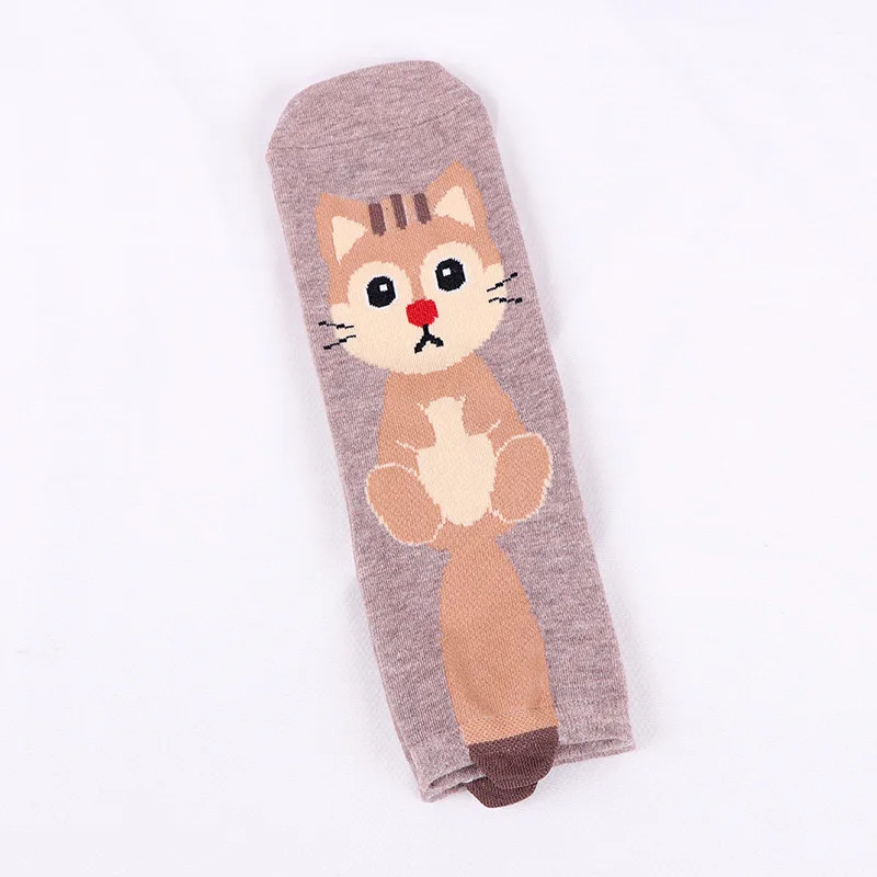 Женские забавные носки с милыми животными принтом Harajuku Kawaii Cat высокого качества