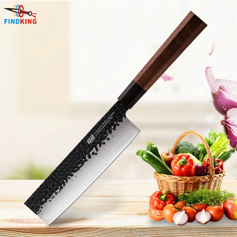 FINDKING 7 дюймов Облаченный стальной японский профессиональный восьмиугольная Ручка суши нож кухонные ножи накири кухонный нож