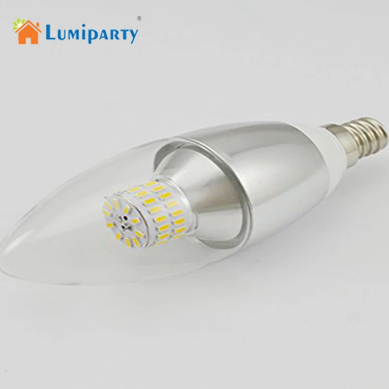 Lumiparty 550 люменов E12 LED Triac с регулируемой яркостью Хрустальная лампочка 6 ват теплый