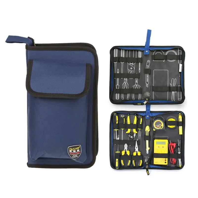 2019 New Portable Electricians Hard Plate font b Tool b font Kit font b Bag b