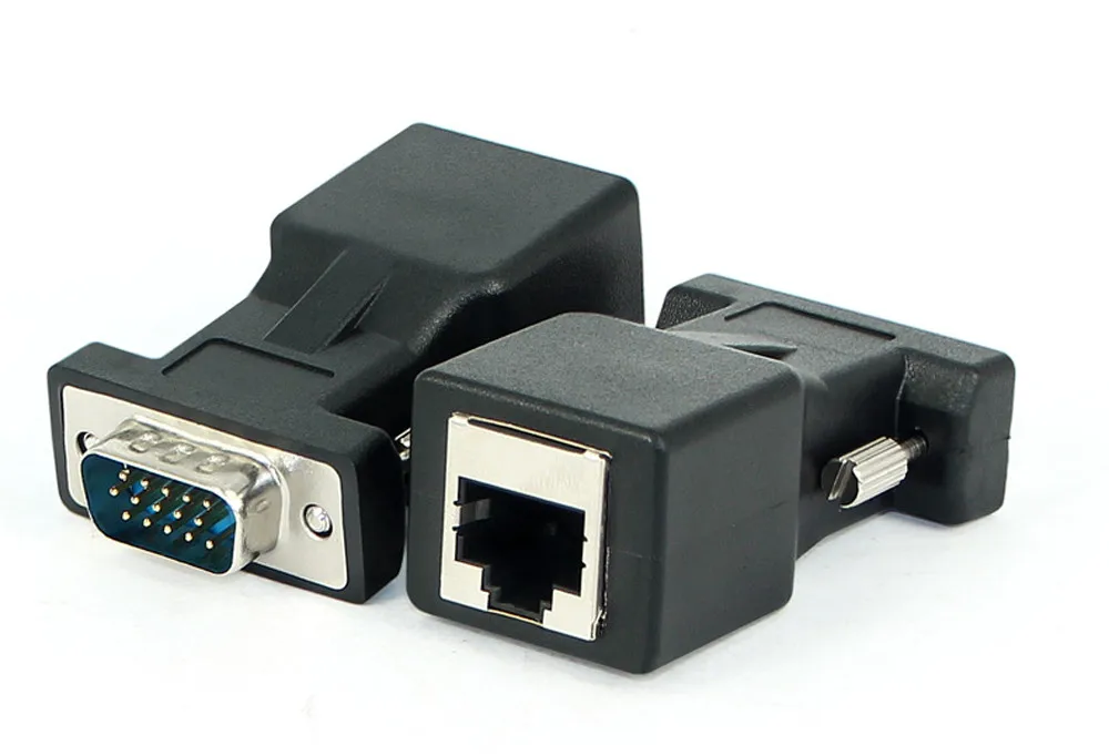 1 пара VGA удлинитель мужской женский для LAN RJ45 CAT5 CAT6 20 м сетевой кабель адаптер цифровой аналоговый видео аудио для ПК ноутбук планшет