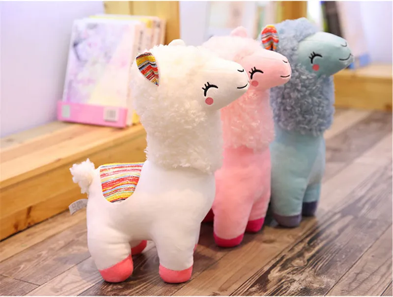 New Alpaca Grass Mud Horse Lama Pacos Squinting Shy Sheep Plush Toy Cute Children Birthday Gifts 1pcs 25cm 35cm 45cm  7