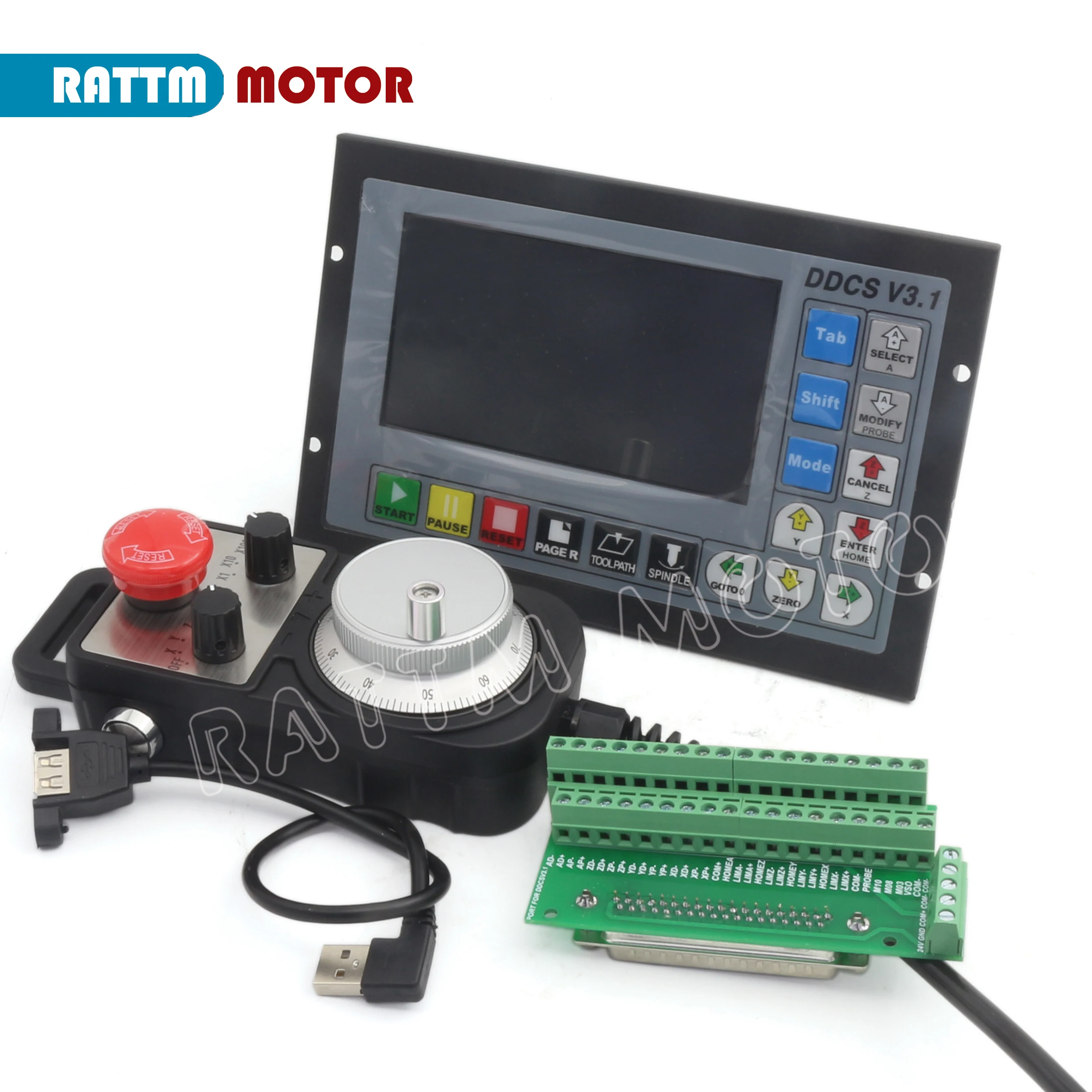 Обновление 4 оси PLC контроллер DDCSV3.1 500 кГц в автономном режиме и Подвеска Маховик