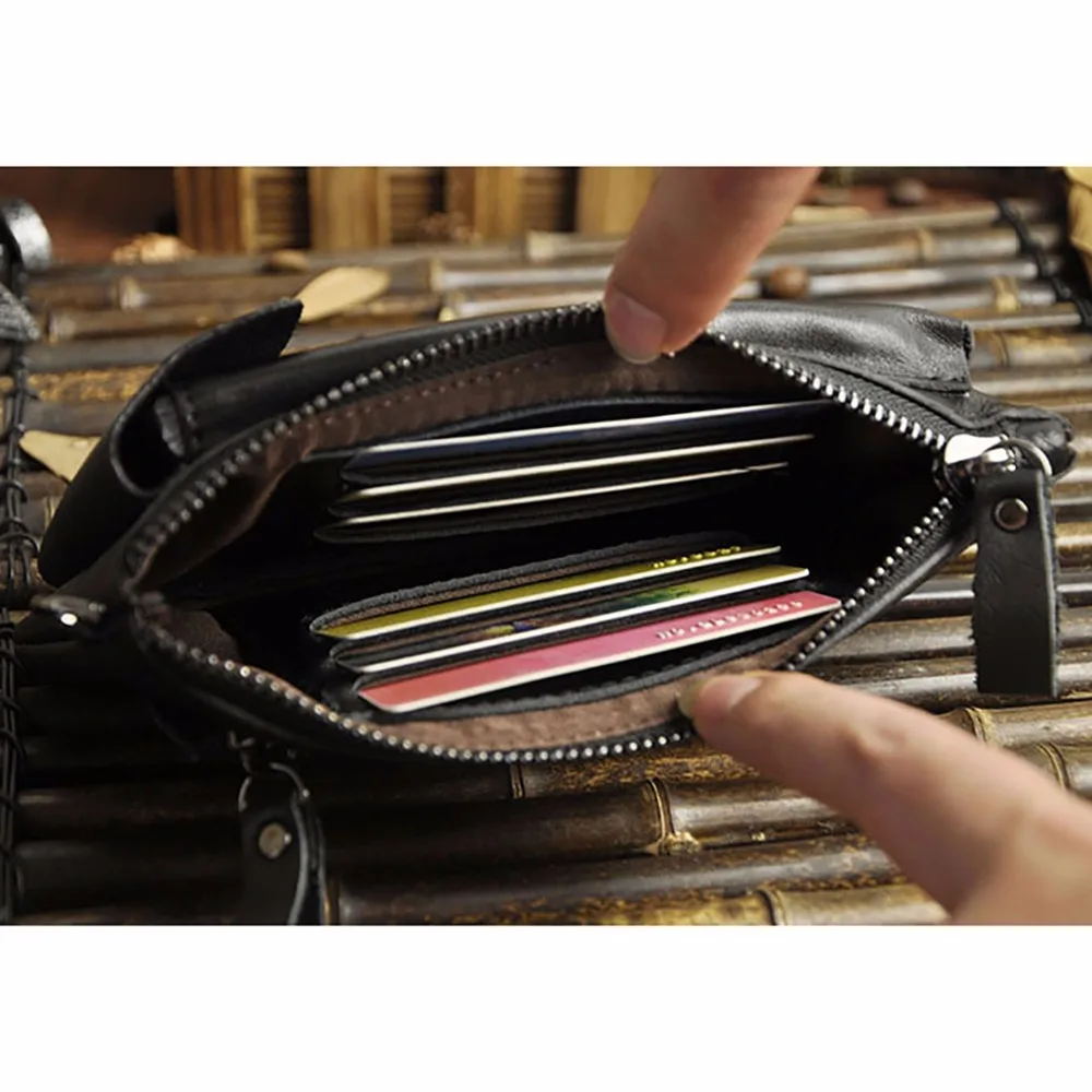 Новинка мужской клатч из натуральной кожи от известного бренда кошелек для карт