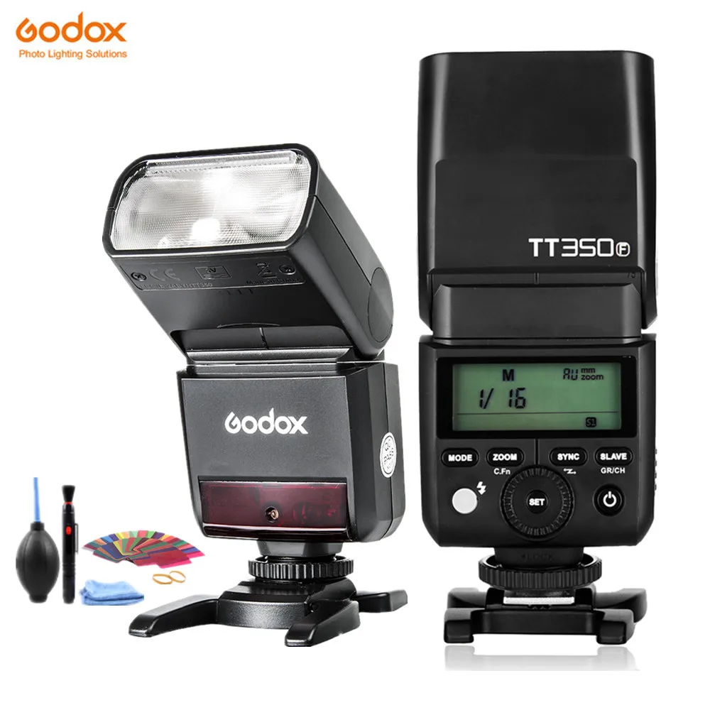 GODOX Mini TT350F Speedlite ttl HSS 2,4 GHz 1/8000 s GN36 флэш карманные фонари TT350+ Xpro-F триггер для fuji фильм камеры fuji - Цвет: 1xTT350F