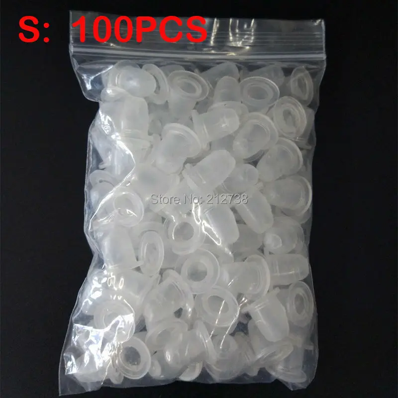 100pcs/lot S tattoo ink cup for tattoo machine Soft Silicone Ink Cups