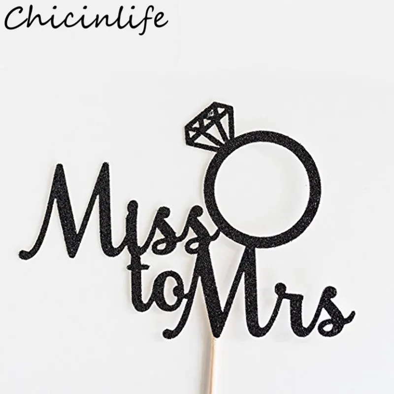 Chicinlife 10 шт. топпер для капкейка Miss To Mrs девичвечерние свадебной вечеринки
