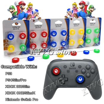 

4 pcs PS4/Nintend Switch Pro Controller Analog Thumb Stick Grips Caps Cover for Nintendo Switch NS Pro/PS4/PS3/XBOX ONE Joystick