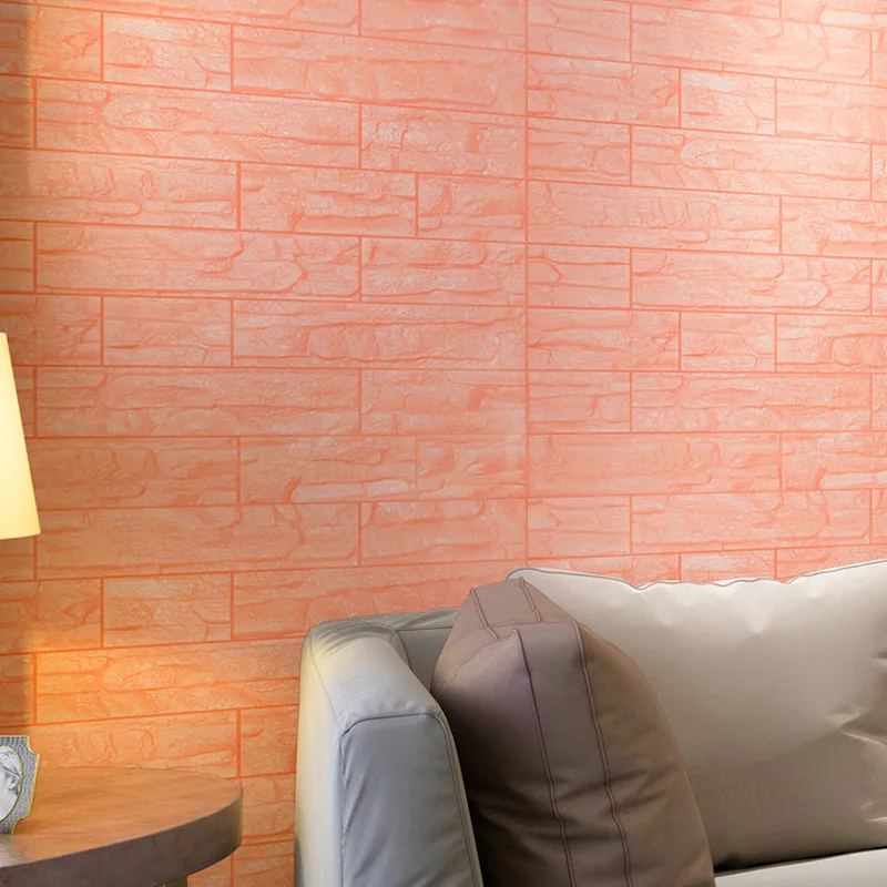 5Pcs 3D PE Foam Wallpaper DIY Wall Stickers Wall Decor Brick Home Decoration Living Room Bedroom