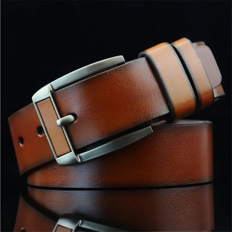 

PU Leather belts for men cowboy Luxury strap brand male vintage fancy jeans designer belt men Black brown coffee
