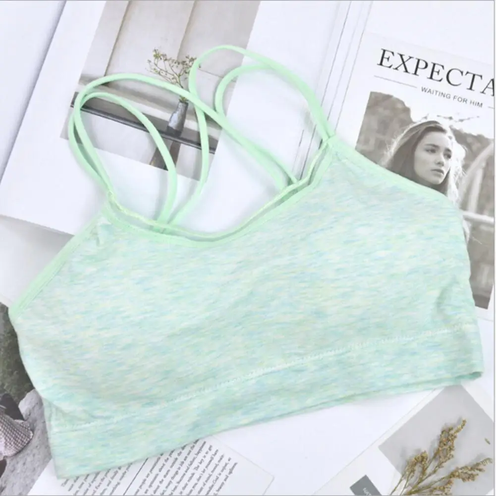 2018 New Cotton High Stretch Breathable Sports Bra Top Fitness Women Padded Sport Bra For Running Yoga Gym Seamless Crop Bra