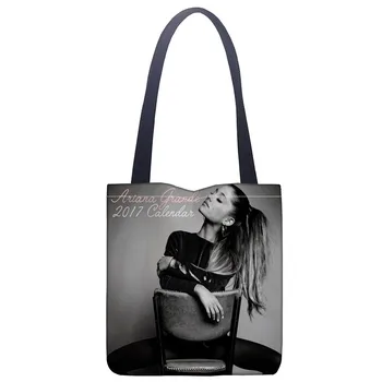 

Custom Ariana Grande printing shoulder bag canvas tote bag shopping travel book handbag custom logo