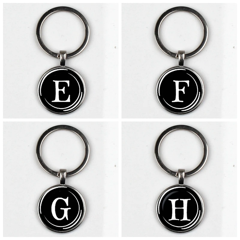 XKHLHJ 26 English alphabet keychain name first letter ABCD pendant key chain car wallet handbag men and women jewelry gift XKHLHJ 26 English alphabet keychain name first letter ABCD pendant key chain car wallet handbag men and women jewelry gift
