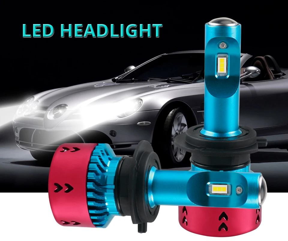 H4 LED Car Light H7 H1 H11 16000Lm 12V ZES Chips Ampoule Led Voiture 9005HB3 9006HB4 H8 HIR2 70W 6500K Led Automotivo Lampada (1)