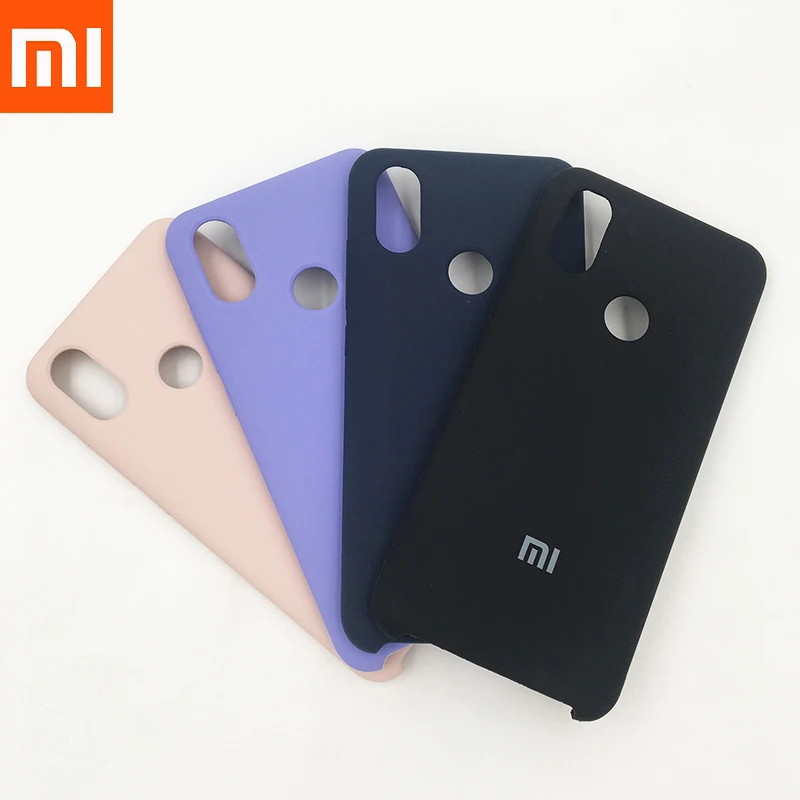 

Original Xiaomi Mi 6X Silky Soft-Touch Finish case Back Liquid Silicone Phone Case Official Cover For mi 6x With logo 5.99 inch