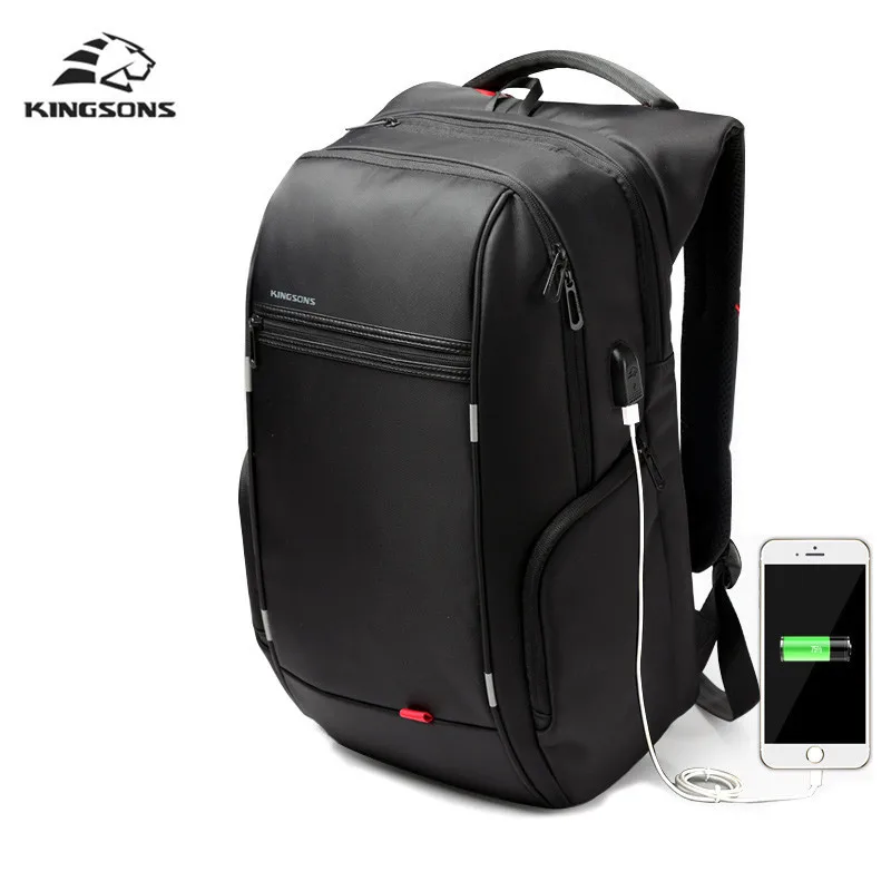 

Kingsons 13/15/17 inchesLaptop Backpack External USB Charge Computer Backpacks Anti-theft Waterproof Bags for Men and Women