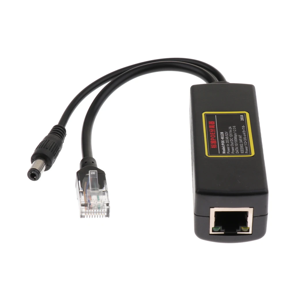PoE Power Over Ethernet Splitter Adapter 48В до 12В IEEE802.3AF совместимый для использования с POE