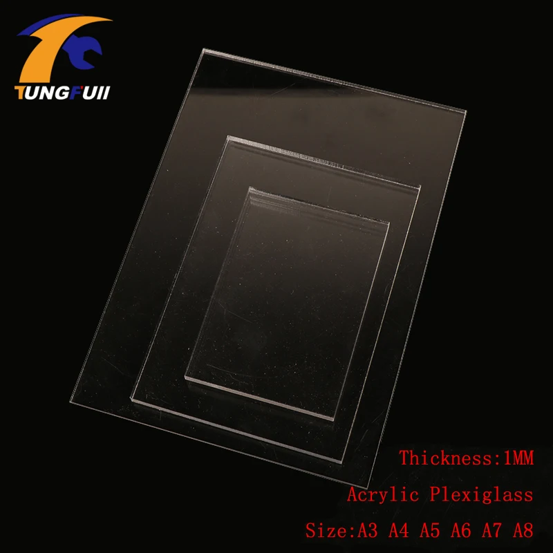 TUNGFULL A3 акриловые листы 1 мм прозрачный пластик для Plexiglass Perspex Plast A4 A5 A6 A7 A8 глиняная