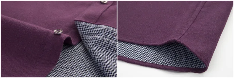 Новые высококачественные хлопковые фланелевые свободные и удобные клетчатые однотонные деловые мужские повседневные рубашки в полоску с длинным рукавом