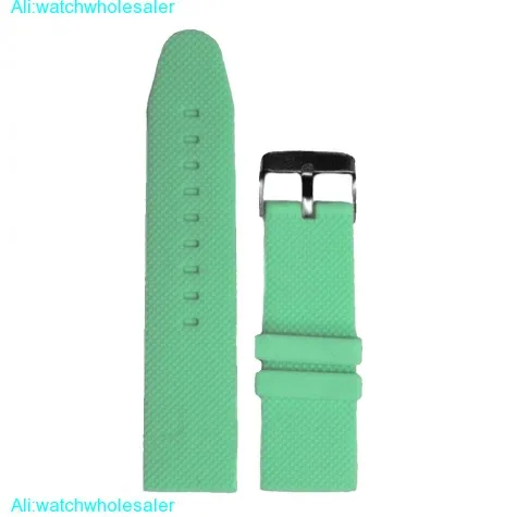 26mm Fancy Aqua Color Silicone Jelly Rubber Ladies Watch Band Straps WB1063L26JB