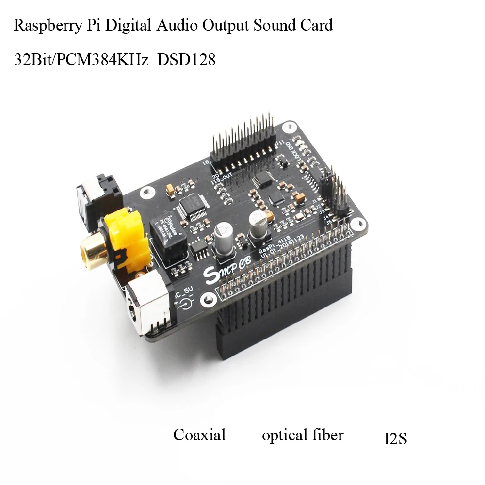 

Raspberry Pi AK4118 Coaxial HIFI Sound Card I2S DSD Digital Broadcasting 16/32BIT PCM384 DSD128 G5-001