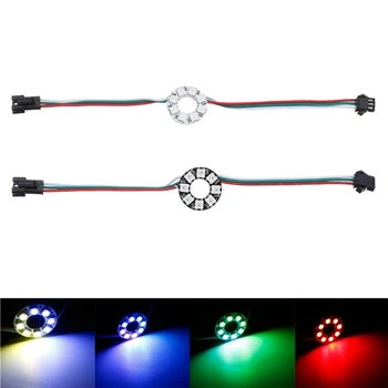 

CLAITE DC5V 8 Bits WS2812B 5050 RGB DIY LED Module Strip Ring Pixel Light with Integrated Drivers Circle Development Board