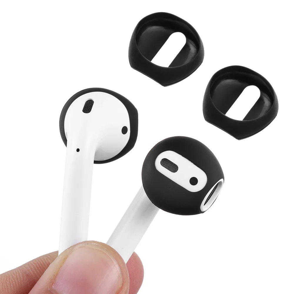 2 Pairs New Color Soft Ultra Thin Earphone Tips Anti Slip Earbud Silicone Earphone Case Cover For Apple In-Ear AirPods Earpods