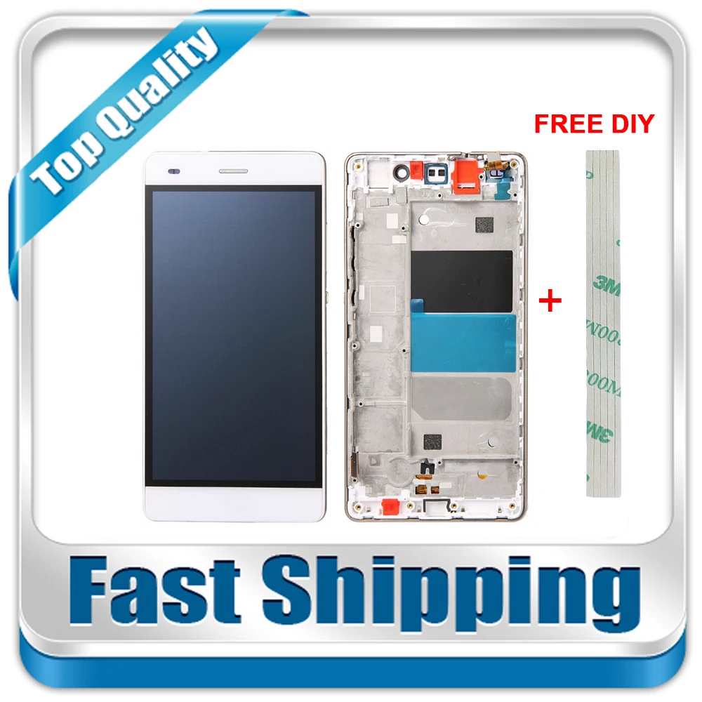 

New For Huawei P8 Lite Replacement LCD Display + Touch Screen with Frame Assembly 5-inch Black White Gold