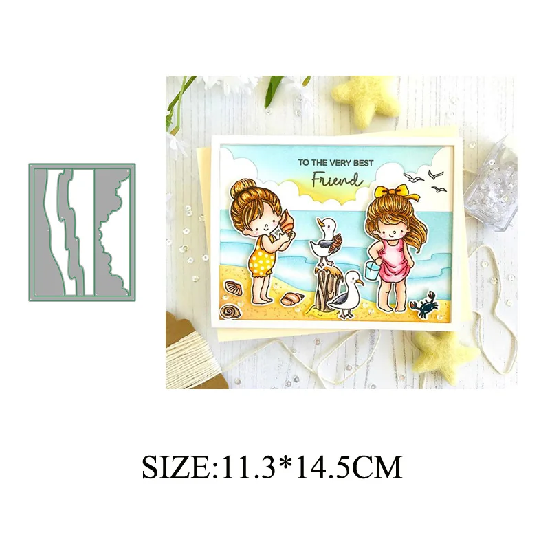 

LLove CCraft Ocean Scene frame 2019 NEW Metal Cutting Dies Scrapbooking for Card Making Photo Album DIY Embossing Cuts