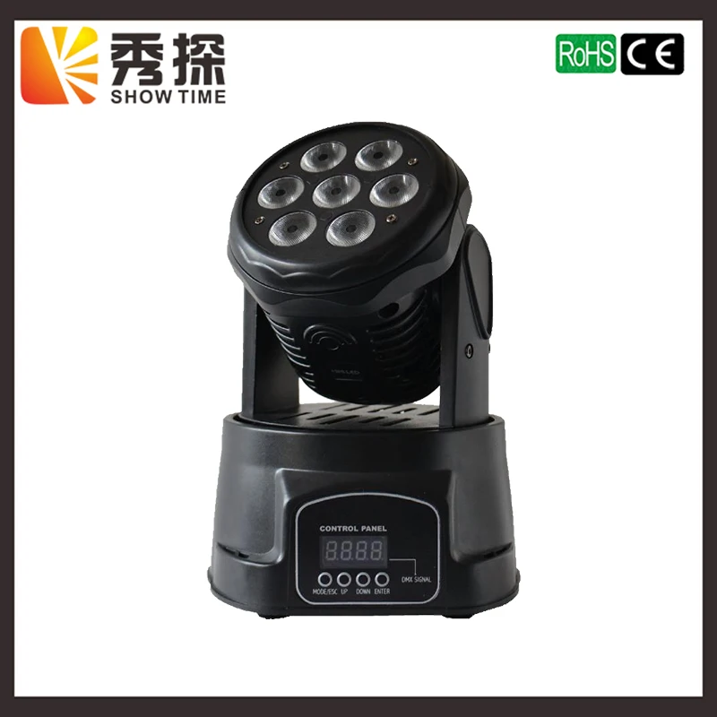 

Cheappest Hot sales Free ship Mini LED moving head light Good Color Wash effect DMX 512 control and Auto&Sound Model easy use