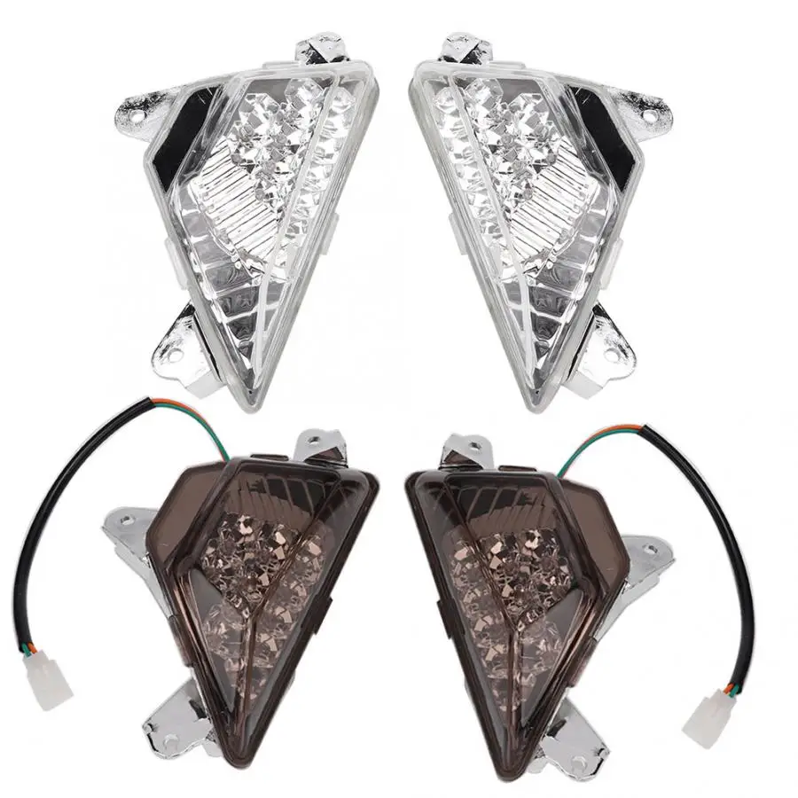 

Motorcycles Front Turn Signal Indicator Blinker Smoke Lens Light Fit for Kawasaki Ninja 300 EX300A