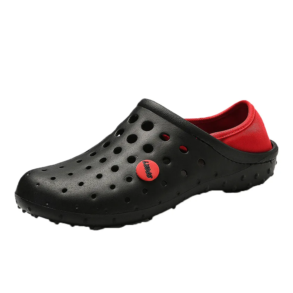 

2018 Men Slippers Summer Slides Breathable Man Shoes Fahsion Flat Sandals Male Quick-Drying Water Shoes Non-Slip 40-45
