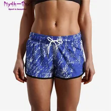 Летние женские пляжные шорты, спортивные штаны с 3D принтом, брендовые сексуальные мини шорты для серфинга, быстросохнущие женские спортивные шорты для серфинга