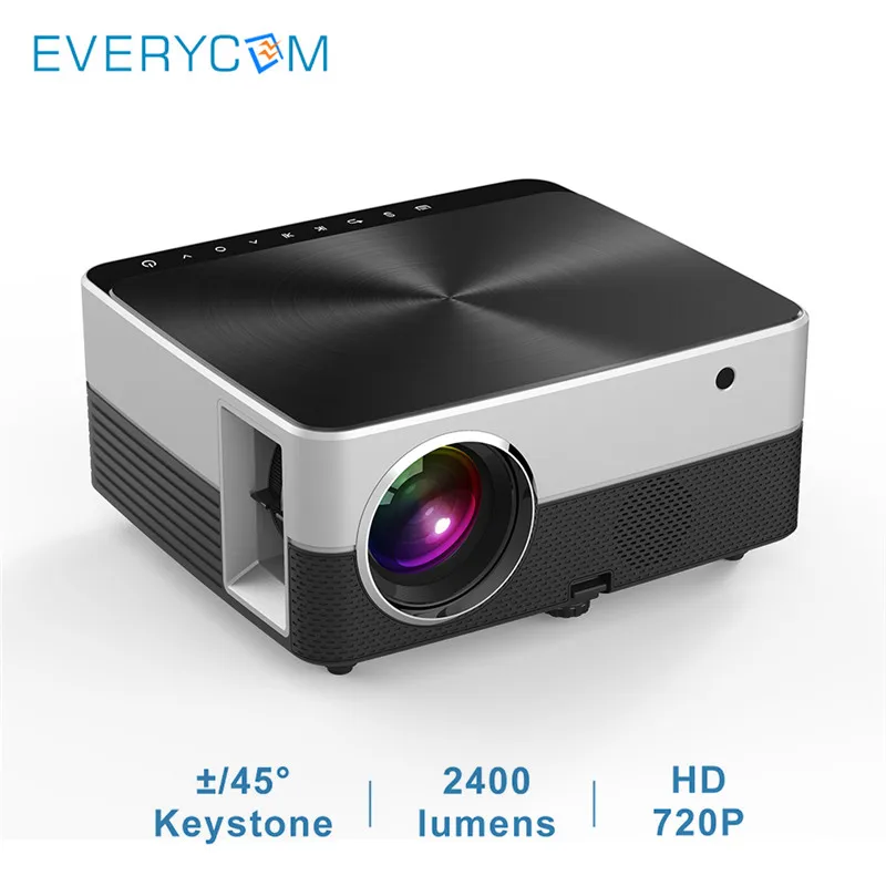 Everycom N5 LED HD 800P 2400 Lumens Projector Optional N5 Plus External Android 7.1 Video Beamer Home Cinema
