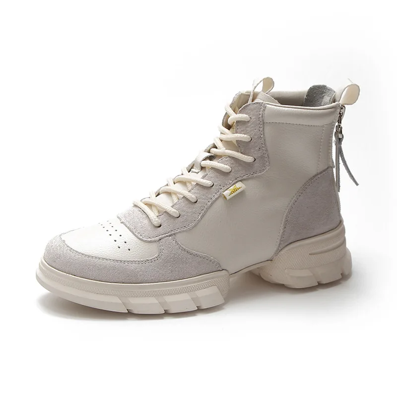 

Martin boots female 2018 fall and winter new leather British wind short boots flat short boots students thick bottom