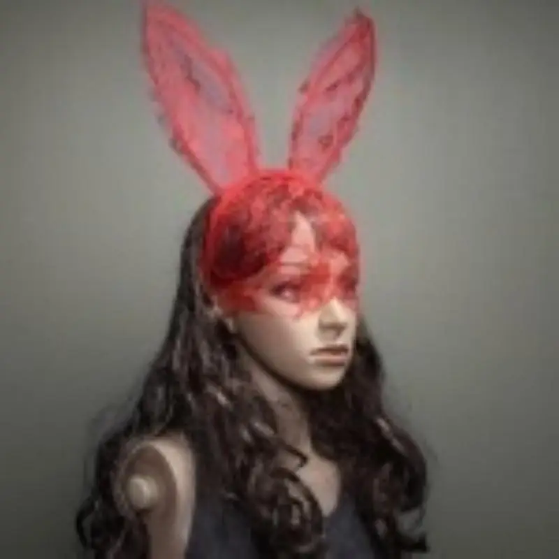 fashion women girl hair bands lace rabbit bunny ears veil black eye mask halloween party headwear - Black Eye Mask Halloween fashion women girl hair bands lace rabbit bunny ears veil black eye mask halloween party headwear - Black Eye Mask Halloween