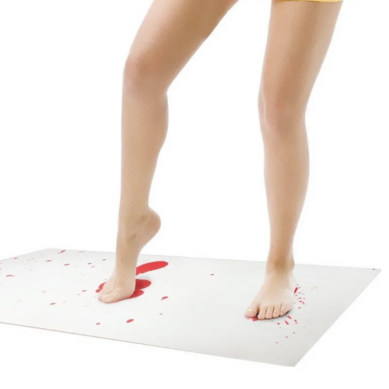 

Home Bloody Bath Mat Color Changing Sheet Turns Red Wet Bathroom Slip Proof Mat Carpet Rug Home Decoration Accessories