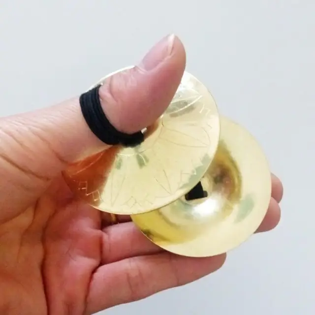 musical instrumen belly dance brass finger cymbals middle east