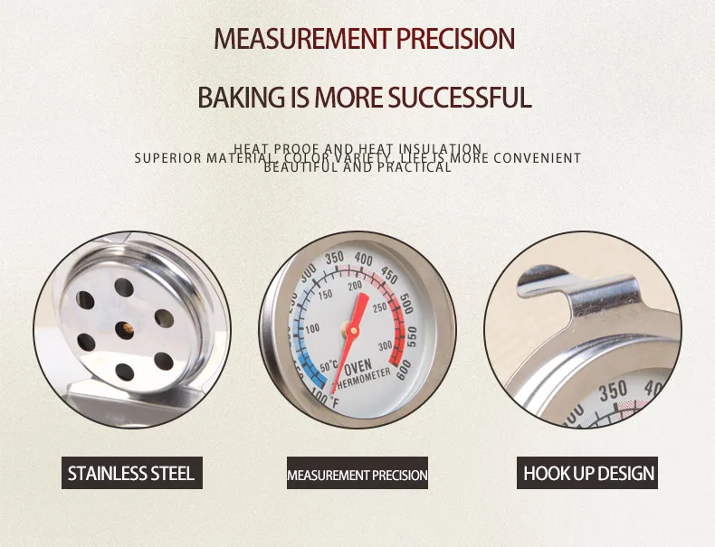 1 шт. Еда мясо Температура встать Наберите Духовка Термометр Нержавеющая сталь Gauge gage Кухня Плита выпечки поставки